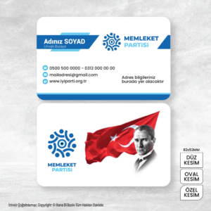 Memleket Partisi Kartvizit Baskı Mdl:V0111