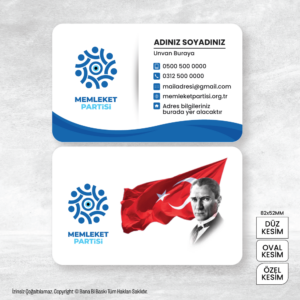 Memleket Partisi Kartvizit Baskı Mdl:V0113