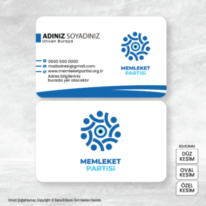 Memleket Partisi Kartvizit Baskı Mdl:V0115