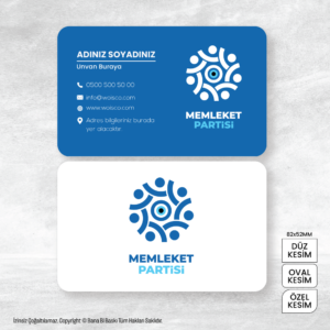 Memleket Partisi Kartvizit Baskı Mdl:V0116