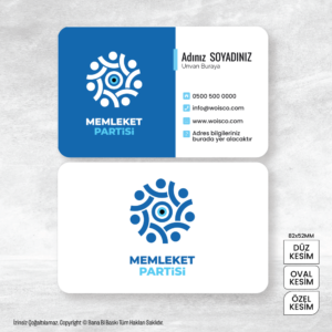 Memleket Partisi Kartvizit Baskı Mdl:V0118