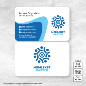 Memleket Partisi Kartvizit Baskı Mdl:V0119