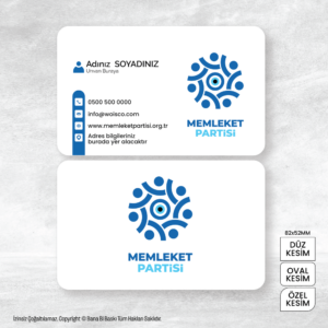 Memleket Partisi Kartvizit Baskı Mdl:V0120