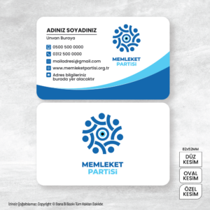 Memleket Partisi Kartvizit Baskı Mdl:V0122