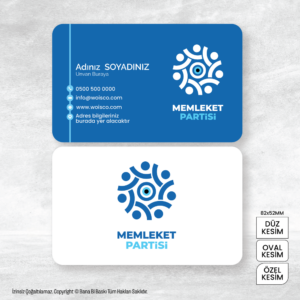 Memleket Partisi Kartvizit Baskı Mdl:V0123