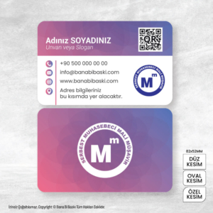 Smmm Muhasebeci Kartvizit Baskı Mdl:V0447