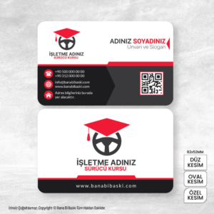 Sürücü Kursu Kartvizit Baskı Mdl:V0426