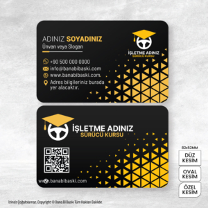 Sürücü Kursu Kartvizit Baskı Mdl:V0432