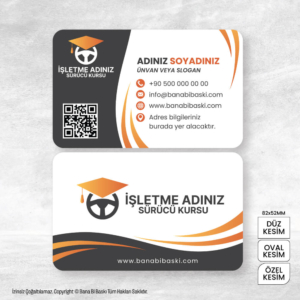 Sürücü Kursu Kartvizit Baskı Mdl:V0415