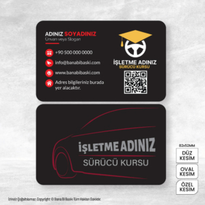 Sürücü Kursu Kartvizit Baskı Mdl:V0417