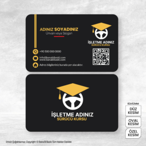 Sürücü Kursu Kartvizit Baskı Mdl:V0421
