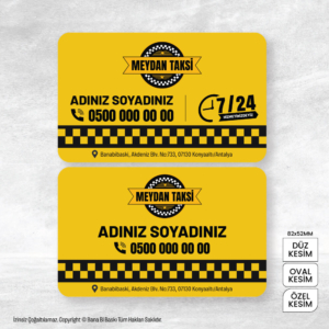 Taksici Kartvizit Baskı Mdl:V0406