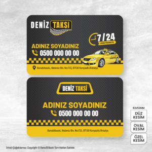 Taksici Kartvizit Baskı Mdl:V0412