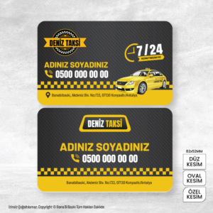 Taksici Kartvizit Baskı Mdl:V0411