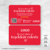 Teşekkür Kartı Baskı Mdl:V0391