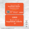 Teşekkür Kartı Baskı Mdl:V0392