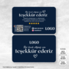 Teşekkür Kartı Baskı Mdl:V0389