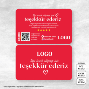 Teşekkür Kartı Baskı Mdl:V0390