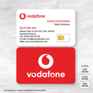 Vodafone Kartvizit Baskı Mdl:V0364