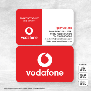 Vodafone Kartvizit Baskı Mdl:V0373