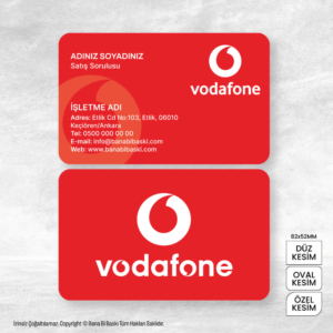 Vodafone Kartvizit Baskı Mdl:V0374