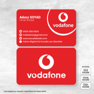 Vodafone Kartvizit Baskı Mdl:V0381
