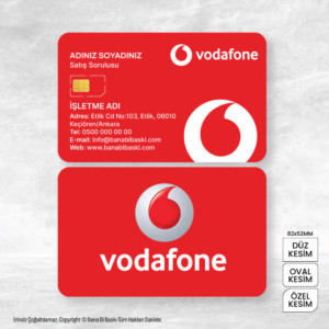 Vodafone Kartvizit Baskı Mdl:V0365