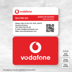 Vodafone Kartvizit Baskı Mdl:V0367