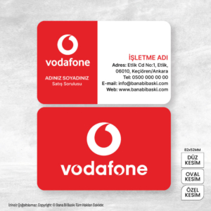 Vodafone Kartvizit Baskı Mdl:V0372