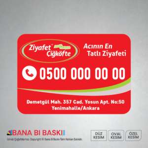 Ziyafet Çiğ Köfte Magnet Baskı KM026